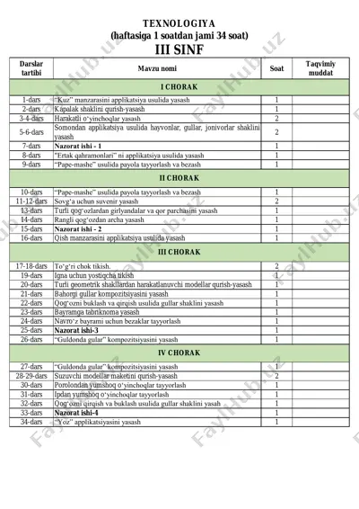 3-sinf texnologiya — PDF