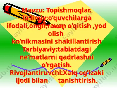 topishmoqlar — PPTX