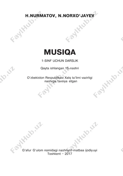 1-sinf musiqa — PDF