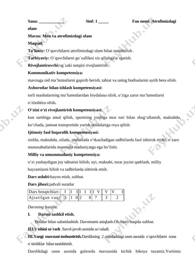 1_sinf_atrofimizdagi_olam_konspekt — DOCX
