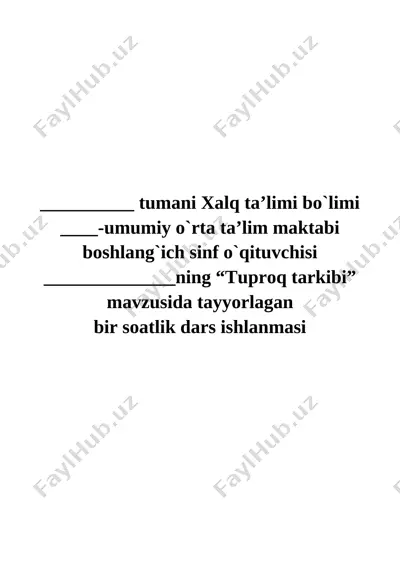 tuproq tarkibi — DOCX
