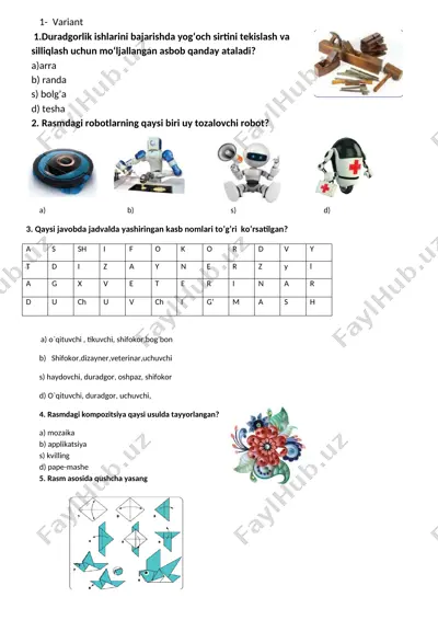 3-sinf monitoring — DOCX