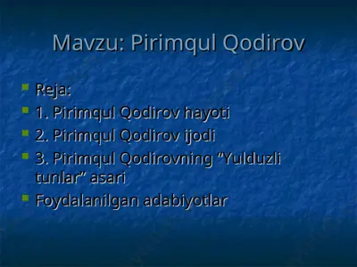 p.qodirov — PPT
