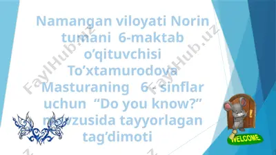 grade 6 do you know — PPTX