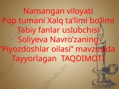piyozdoshlar oilasi — PPTX