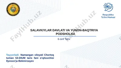 tarix.salavkiylar.yunon-baqtriya — PPTX