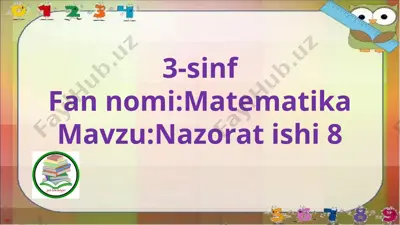 3-s.nazorat ishi 8 — PPTX
