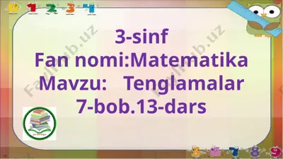 3-s.tenglamalar.13-d. — PPTX