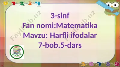 3-s.harfli ifodalar.5-d. — PPTX