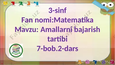 3-s.amallarning bajarish tartibi.2-d — PPTX