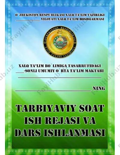 6-sinf tarbiyaviy soat — PDF