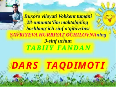 tabiiy fanlar. savriyeva 28-maktab (2) — PPTX
