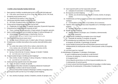 6-sinflar uchun kirish testi — DOCX