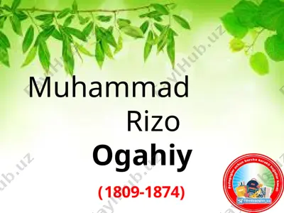6. muhammad rizo ogahiy. g`azallar — PPTX