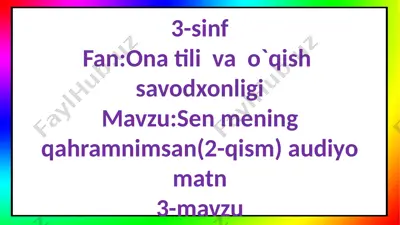 3-sinf.viruslar she`ri — PPTX