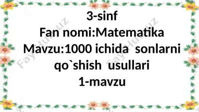 3-sinf.berilgan ma`lumotlar asosida matn yozish.6-mavzu — PPTX