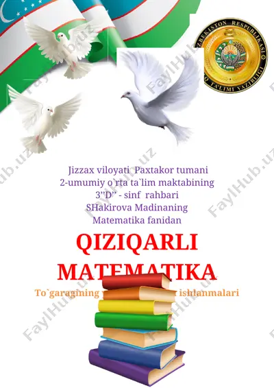 3-sinf matematika to'garak 34-soatlik — DOC