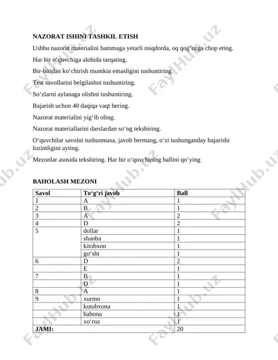 oʻtoʻs_3_1-nazorat-ishi-oʻqituvchi-uchun — DOCX