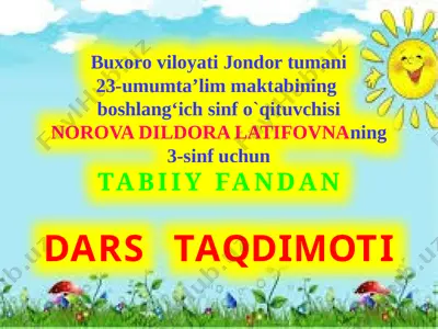 tabiiy fan. — PPTX