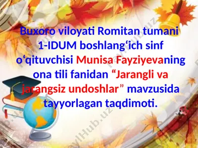 jarangli va jarangsiz undoshlar — PPTX