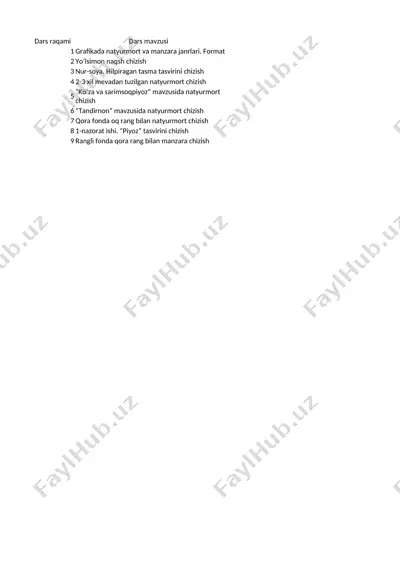 3-sinf. i-chorak. mirzolimov — XLSX