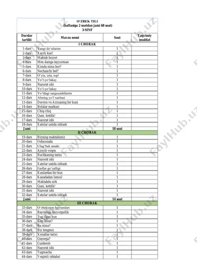 3-sinf o'zbek tili — PDF