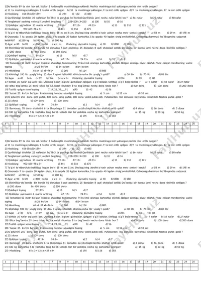 matematika test — DOCX