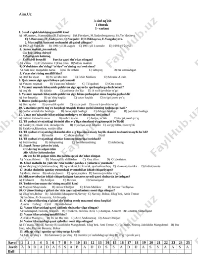 3_sinf_oqish_testlar_1_2_3_4_chorak — DOCX