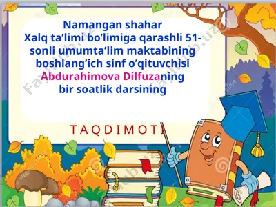 3-sinf son-so'z turkumi abdurahimova dilfuza — PPT