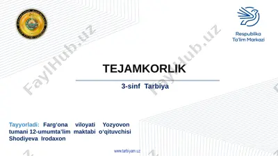 3-sinf tarbiya — PPTX
