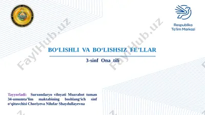 3-sinf ona tili — PPTX