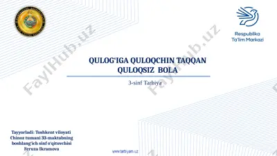3-sinf tarbiya — PPTX