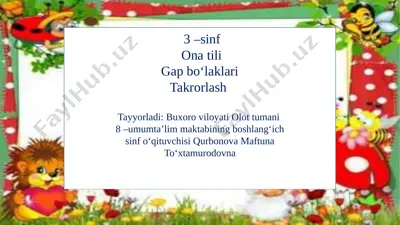 3-sinf ona tili — PPTX