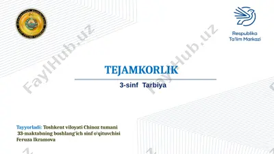 3-sinf tarbiya — PPTX