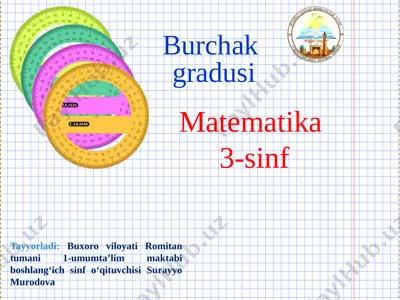 burchak gradusi transportir — PPTX
