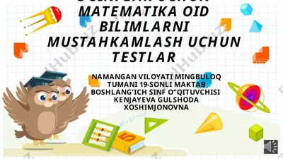 3_sinf_matematikadan_bilimlarni_mustahkamash_uchun_testlar_gulshoda — PPTX