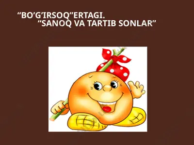 3-sinf sanoq va tartib son — PPTX