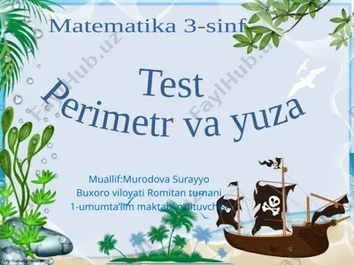 test 3-sinf matematika — PPTX
