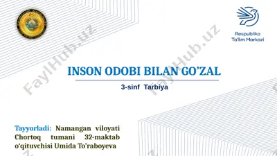 3-sinf tarbiya — PPTX