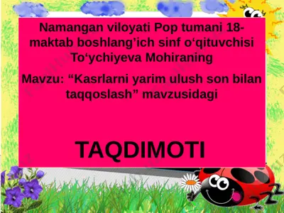 to‘ychiyeva mohira — PPTX