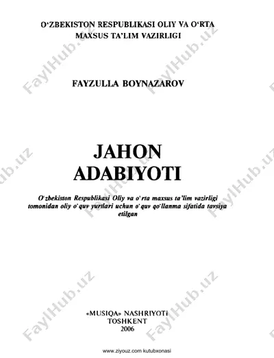 jahon adabiyoti [@kitob_pdf_yuklabot] — PDF