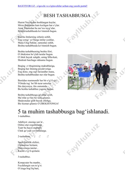 @yosh_ustozlar 5 tashabbus sheʼrlar — PDF