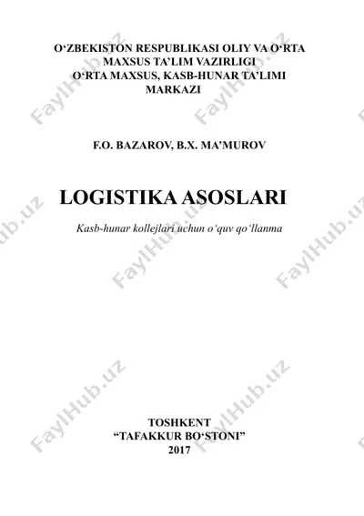 [@kitoblaro_bot] logistika asoslari — PDF