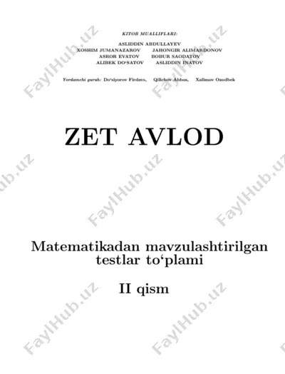 zet avlod ii qism ( demo ) — PDF