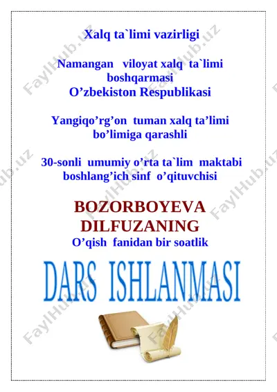3-sinf olma dars ishlanma — DOCX