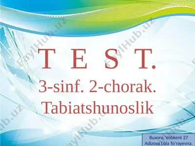 tabiat. 2-chorak — PPTX