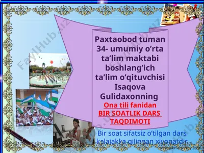 ona til 3-sinf taqdimot — PPT
