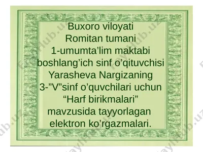 harf birikmalari 2019 — PPTX