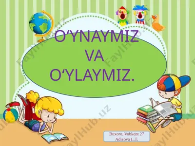 matem o'ylaymiz va o'naymiz — PPTX