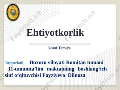 3-sinf tarbiya — PPTX
